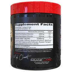 Insane Labz Insane Veinz bottle pour, convenient on-the-go NO boost without stimulants