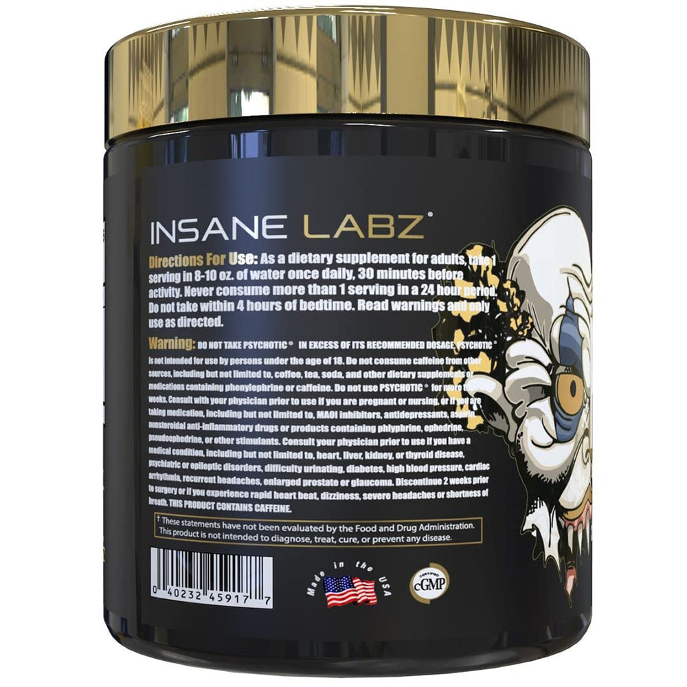 Insane Labz Veinz Gold bottle label close-up signaling premium nitric oxide support.