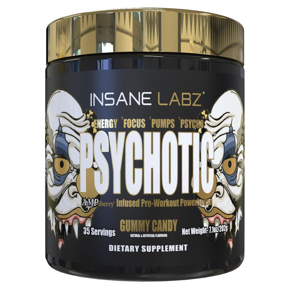 Insane Labz Veinz Gold gummy candy close-up for vein-popping pumps during training.