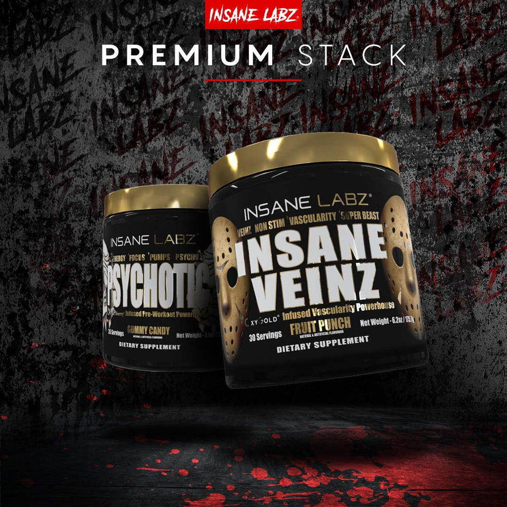 In-action gym shot highlighting enhanced pump and vascular appearance with Insane Veinz Gold