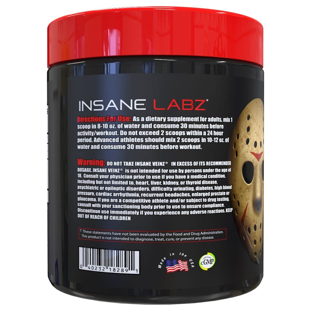 Insane Labz Insane Veinz grape powder scoop, easy to mix for quick nitric oxide support