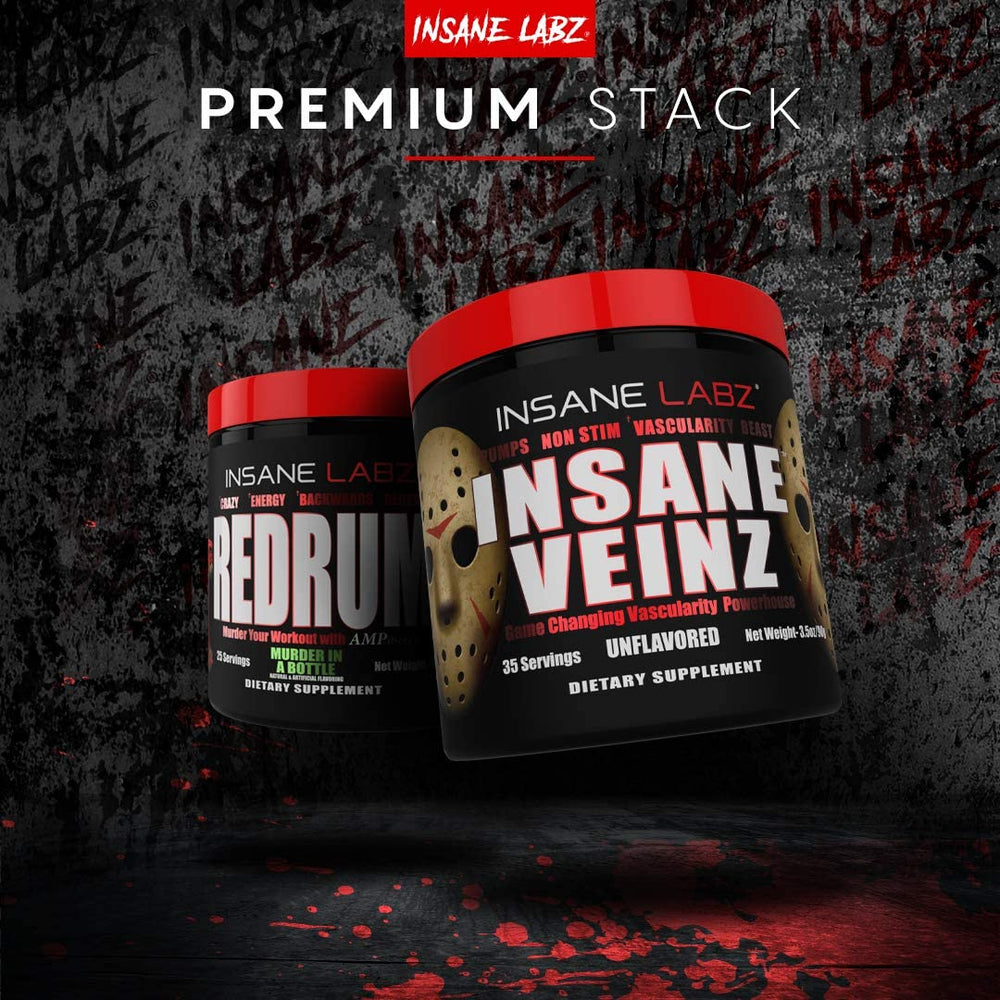 Insane Labz Insane Veinz powder dissolves in water, creating a smooth grape NO formula