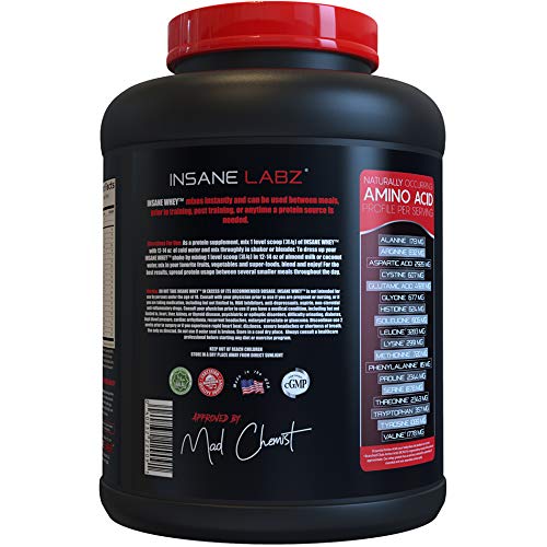 Insane Labz Insane Whey shake in glass highlighting rich flavor and smooth texture