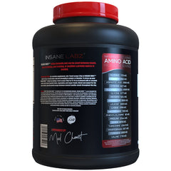 Close-up of Insane Whey label showing 25g protein per serving.
