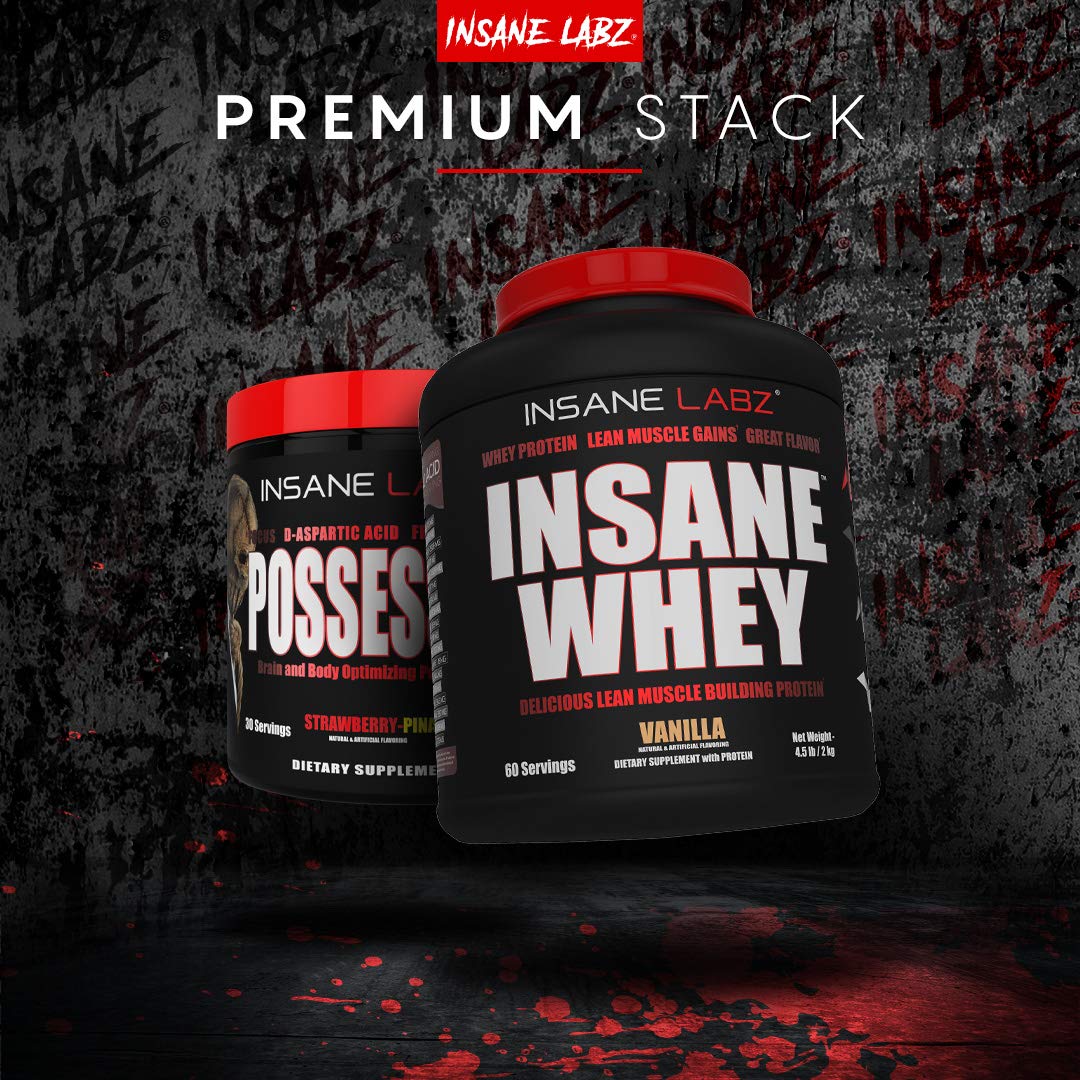 Serving setup with glass and scoop for quick protein intake from Insane Whey
