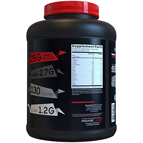 Insane Labz Insane Whey shake glass demonstrating quick mixability