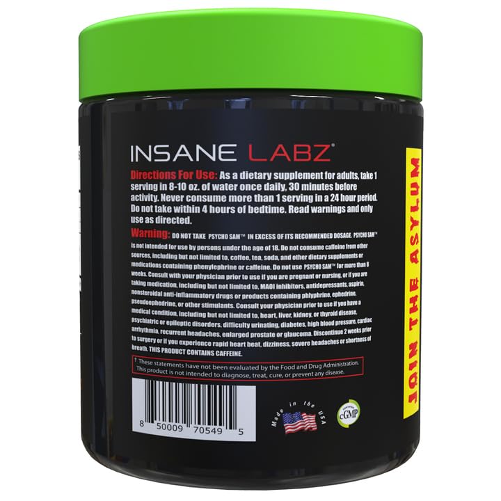 Watermelon flavored Psycho Sam ready-to-mix shake for sustained energy during workouts