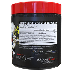 Insane Labz Psychotic bottle pour showing fast-dissolving powder for workouts.