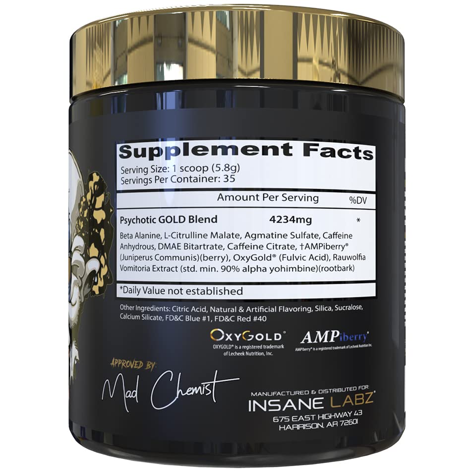 Psychotic Gold scoop demonstrates a precise serving for consistent workouts.