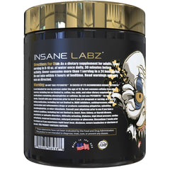 Serving scoop of Psychotic Gold ready for a pre-workout mix.