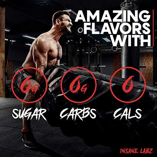 Insane Labz Psychotic nutrition facts panel highlights caffeine and key blends.