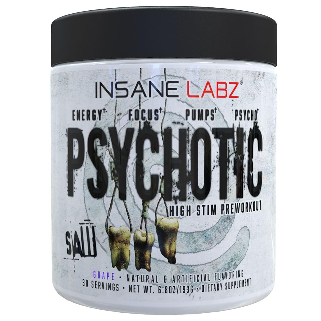 Insane Labz Psychotic Saw bottle pour for quick mix before workouts.