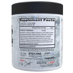 Insane Labz Psychotic Saw label detail highlighting absorption boosters.