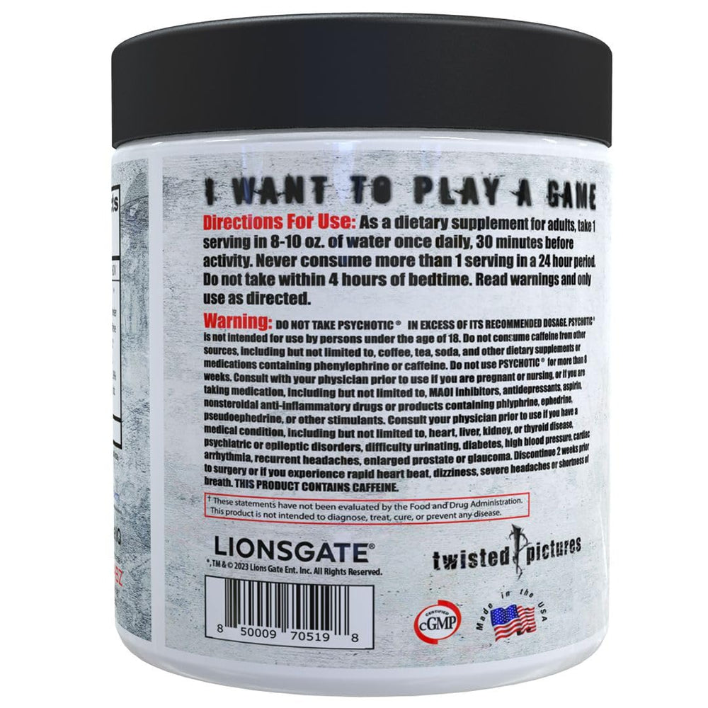 Serving scoop of Psychotic SAW for quick energy before training