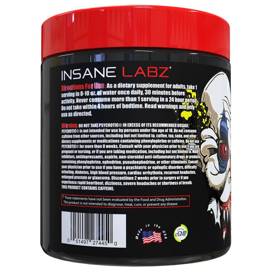 Insane Labz Psychotic serving-scoop demonstrates measured servings for consistent use.