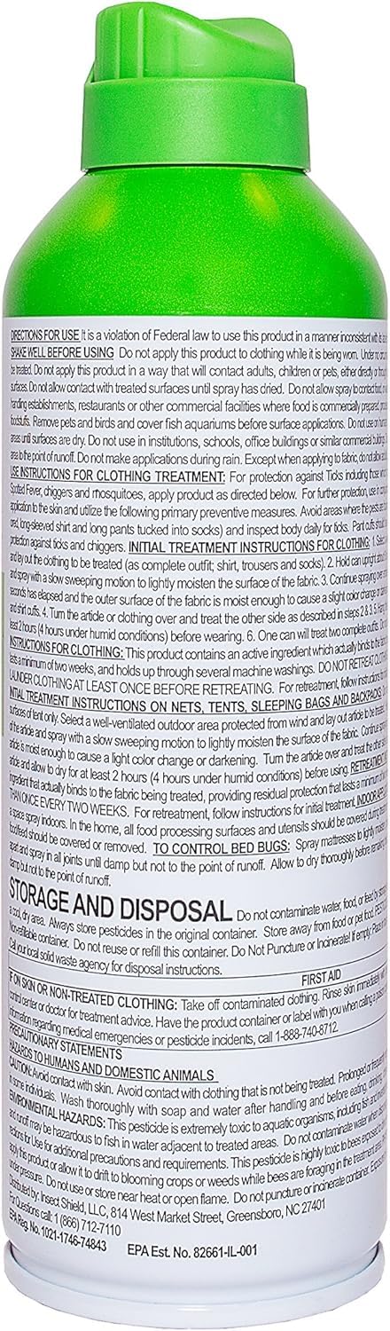 Insect Shield application on clothing delivers long-lasting protection during hikes and camping.