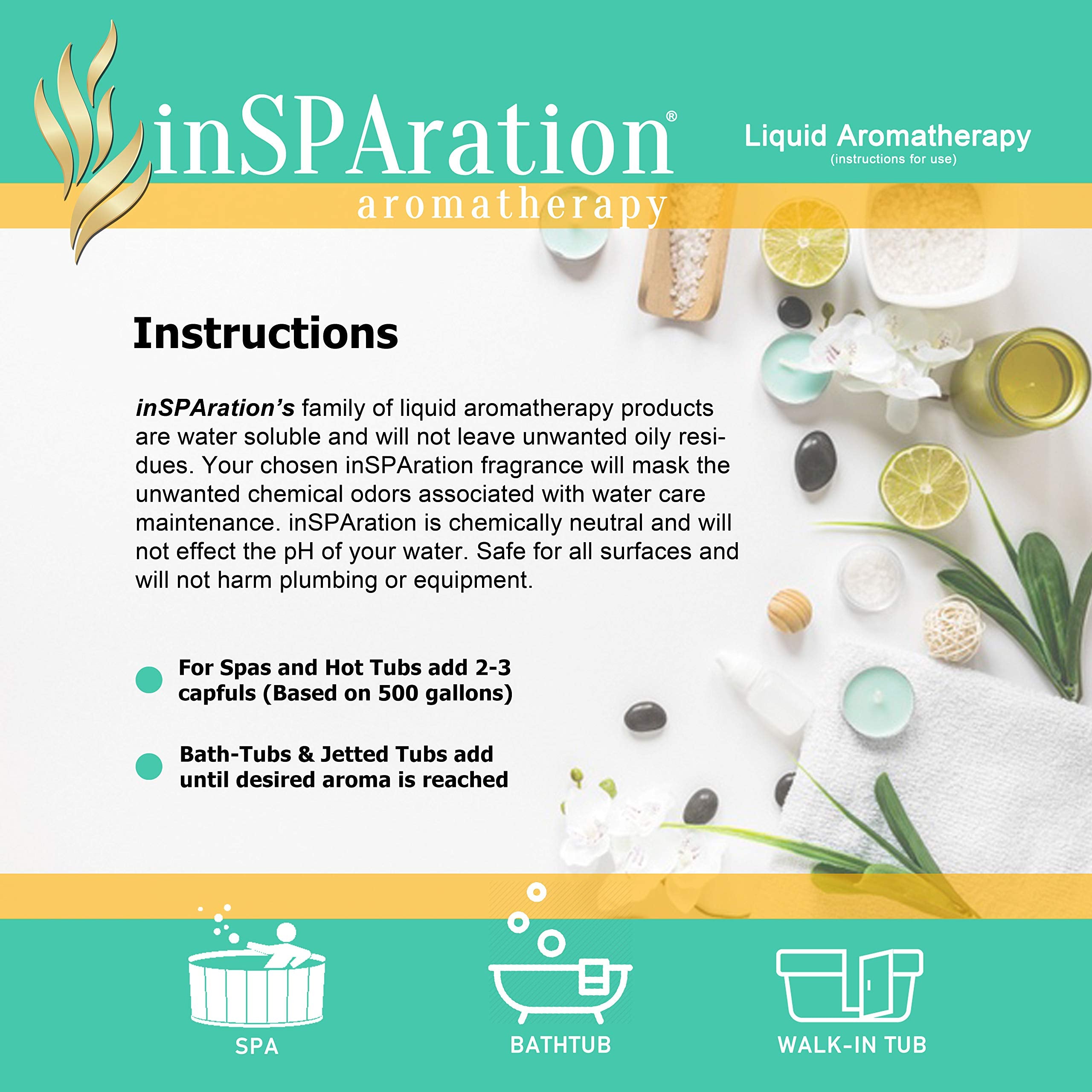 InSPAration Holiday Candy Cane label highlights safe, oil-free spa enhancement