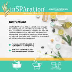 InSPAration Holiday Candy Cane label highlights safe, oil-free spa enhancement
