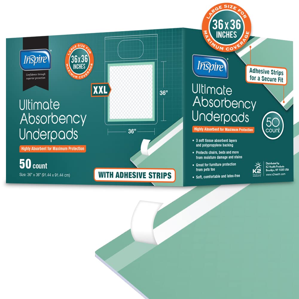 Inspire 36x36 bed pad fits most beds