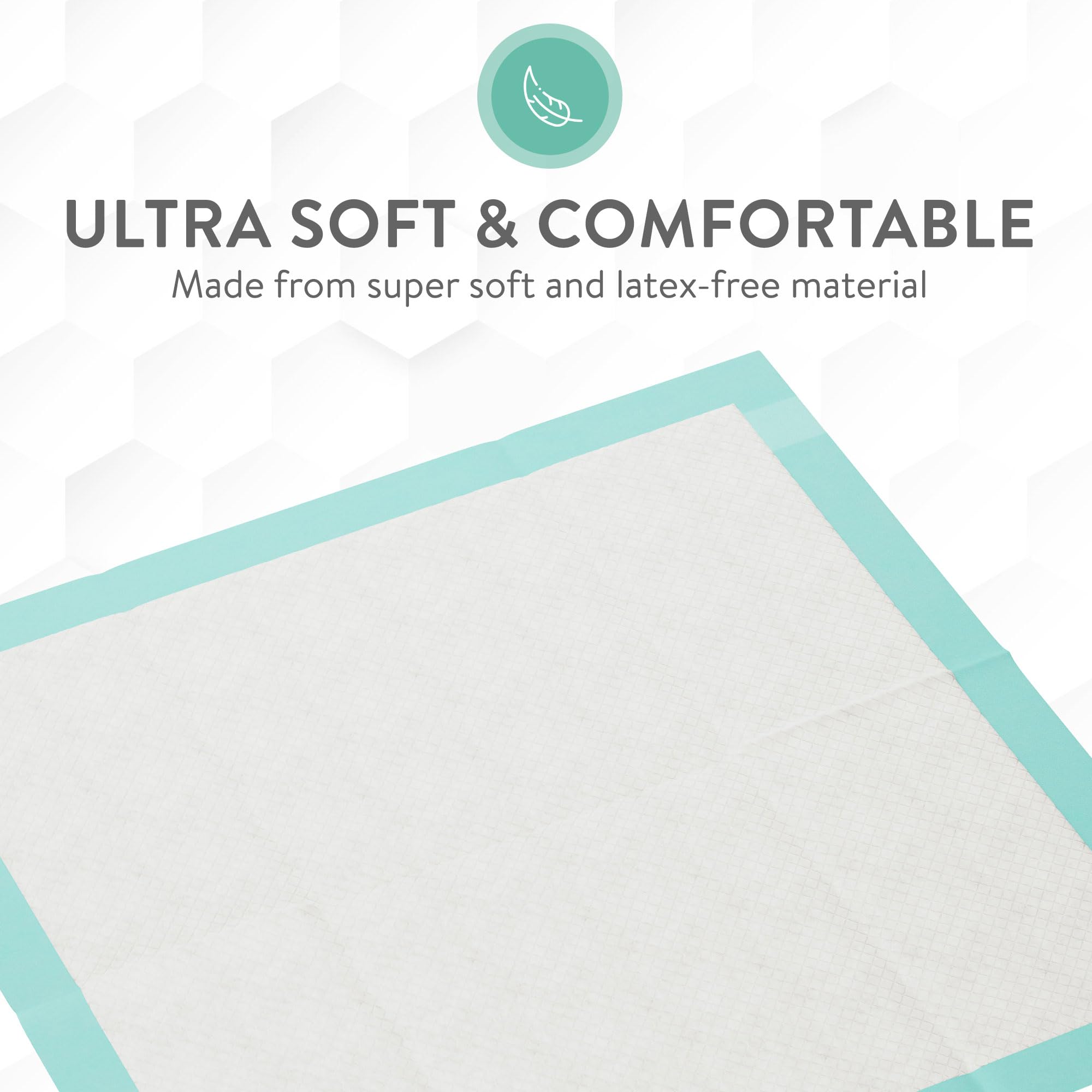 Inspire bed pad with adhesive strips for secure positioning