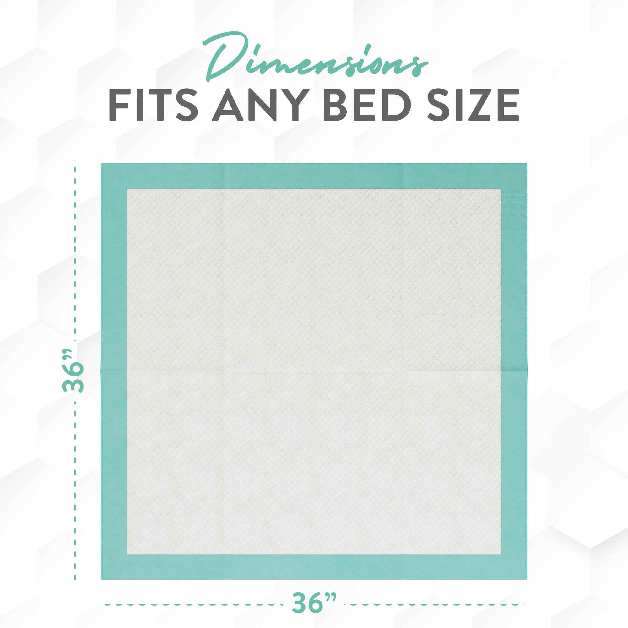 Inspire bed pad multilayer absorbent core for high absorption.