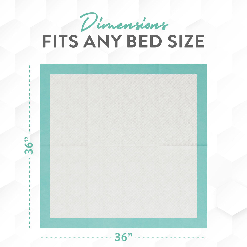 Inspire bed pad multilayer absorbent core for high absorption.