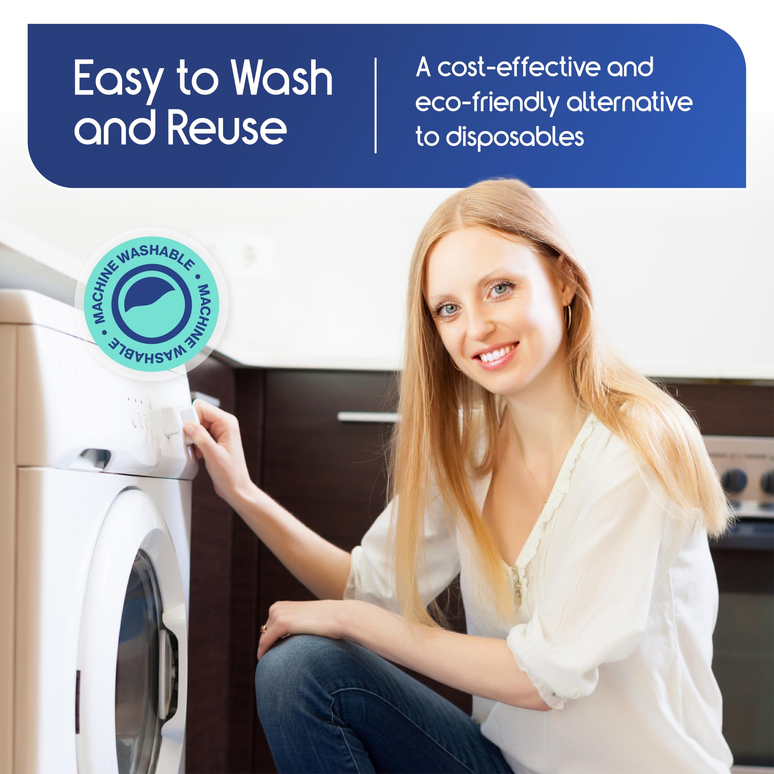 Inspire dark navy color reduces visible stains for a tidy look.