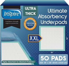 Inspire extra-large bed pad with waterproof back for dry surfaces