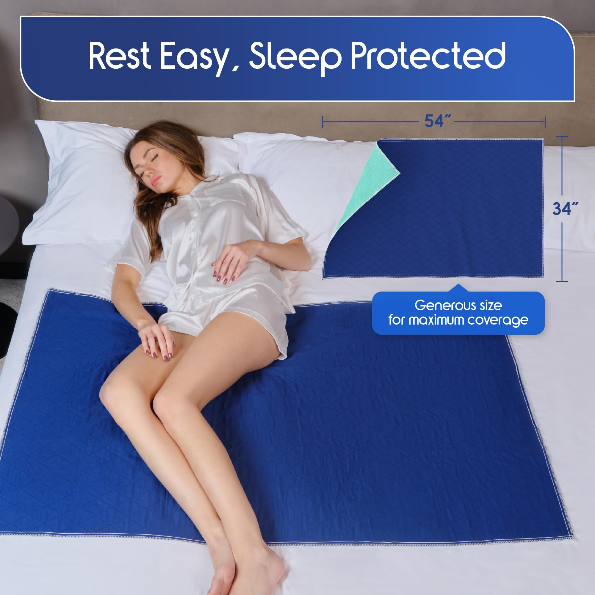 Inspire bed protector on mattress protects furniture and keeps surfaces safe.