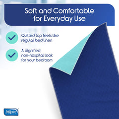 Inspire mattress protector guards mattress and nearby furniture from moisture.