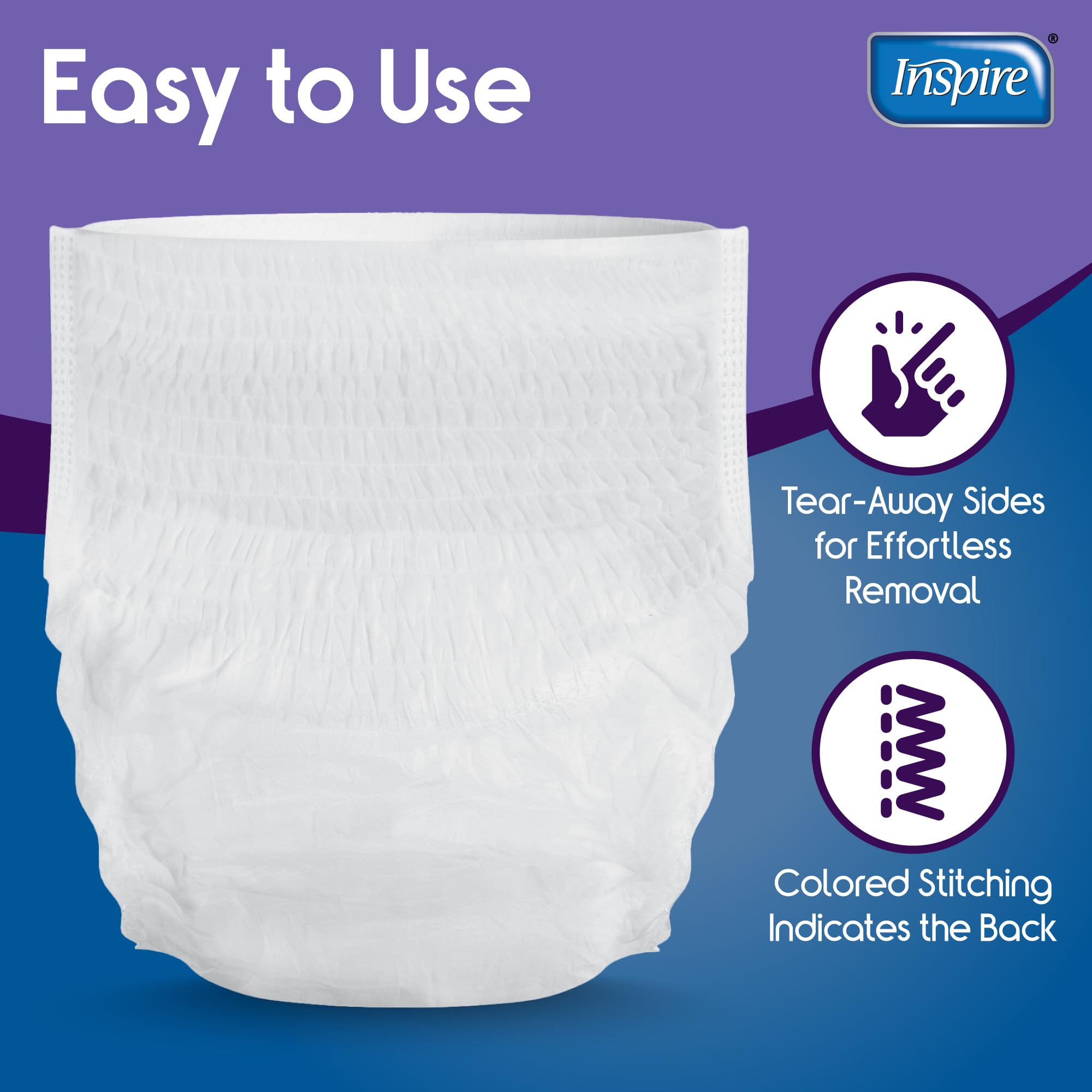 Inspire protective underwear XL tear-away sides for easy removal