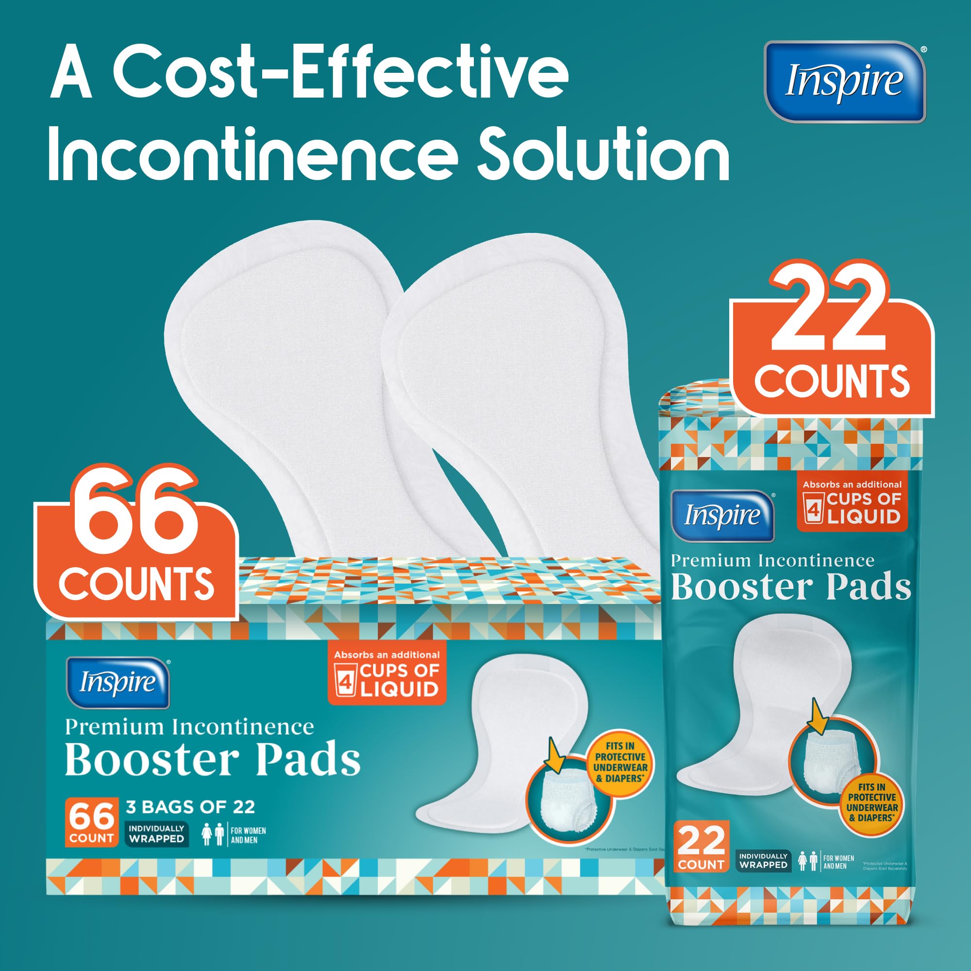 Inspire Ultra Booster Pad night-time protection for dry sleep.