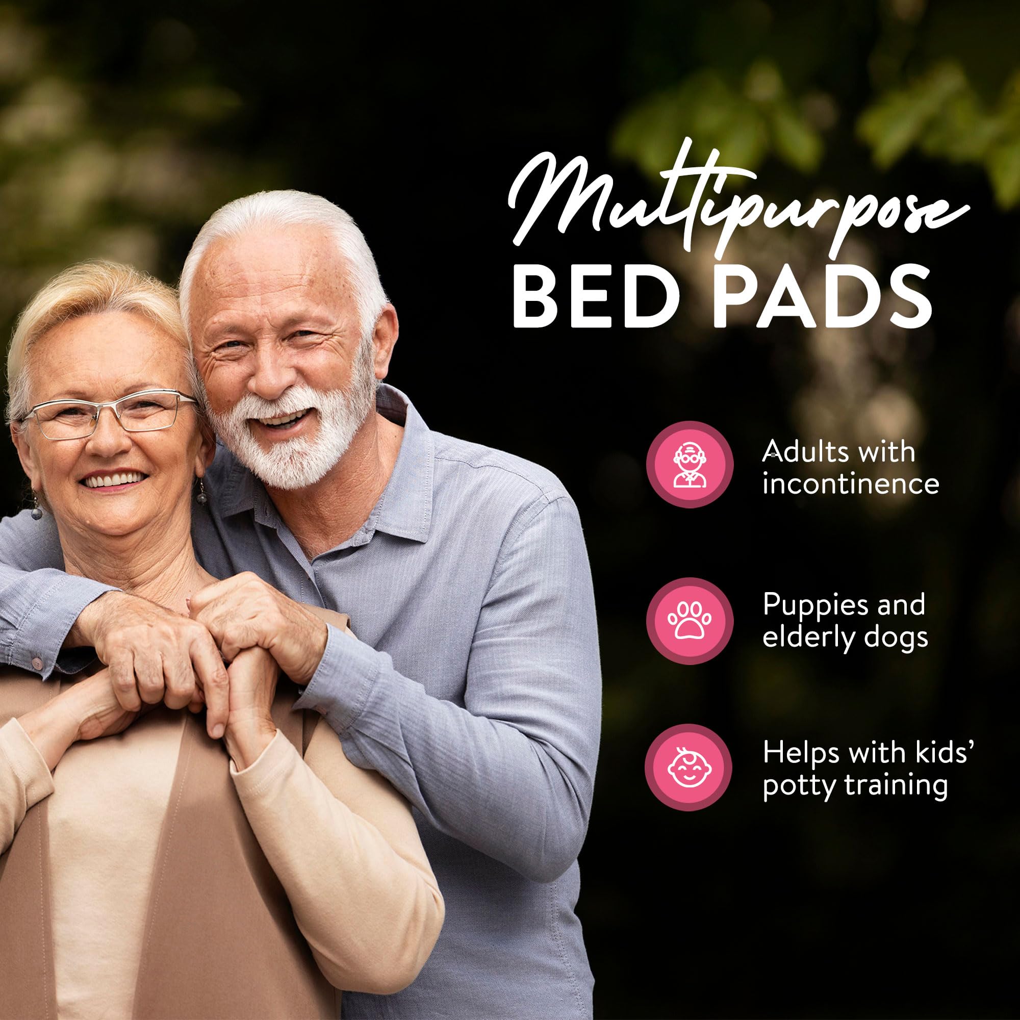 Inspire underpad with odor-lock polymer to manage odors during care.