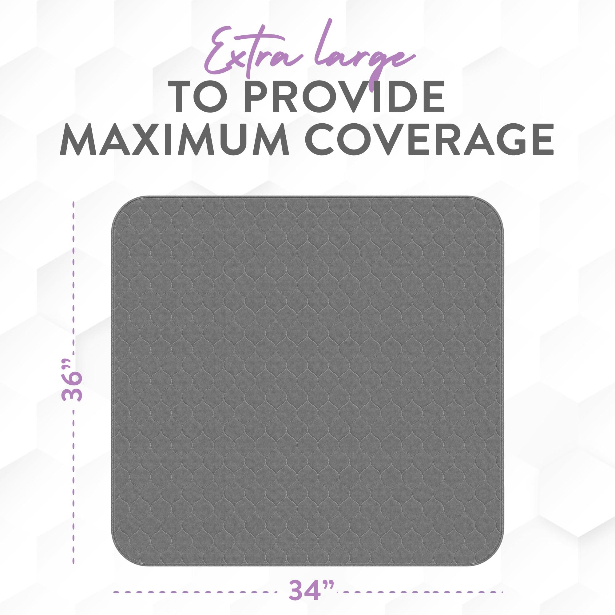 Inspire Underpads bed protector 34x36 provides reliable surface protection.