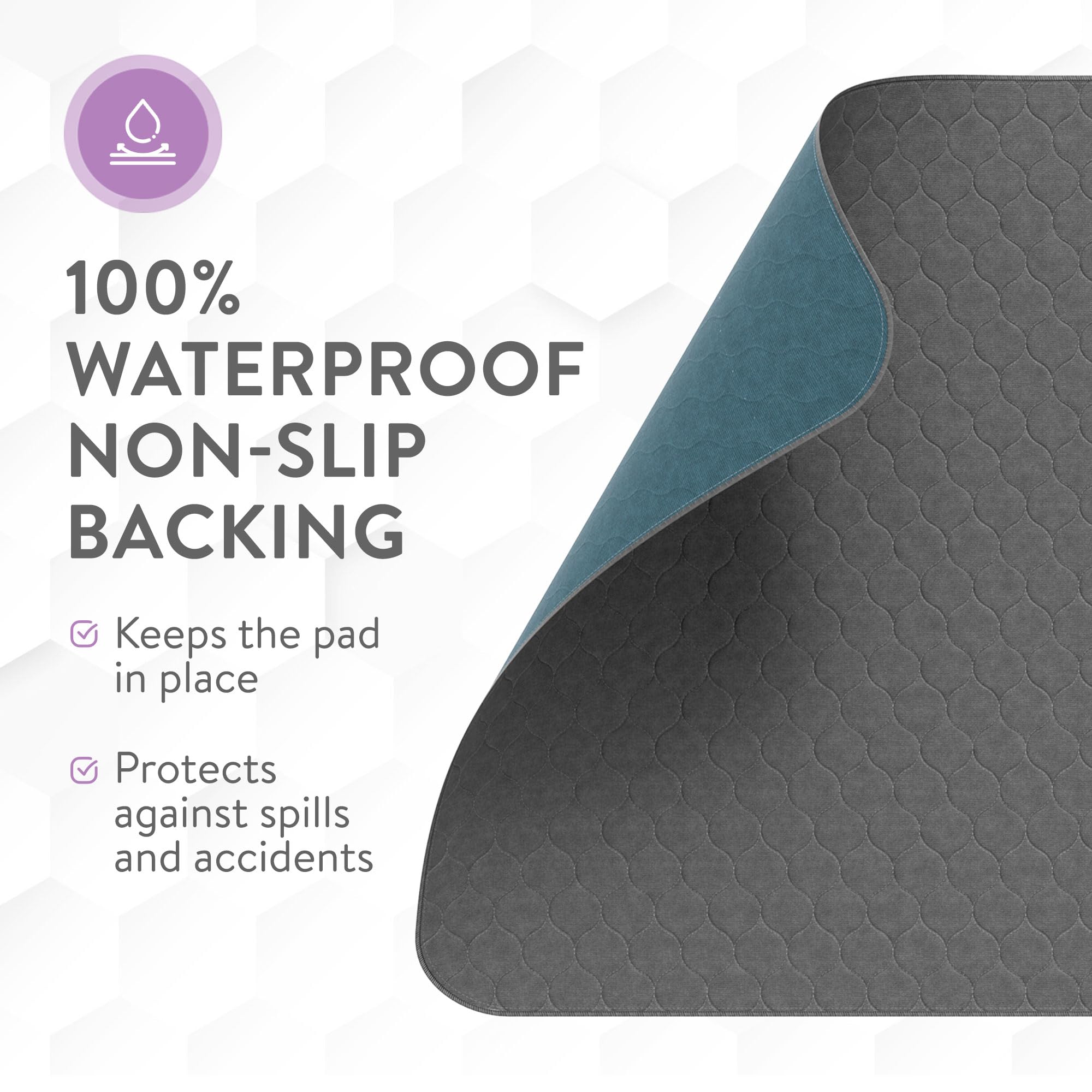 Inspire Underpads machine-washable for hundreds of uses.