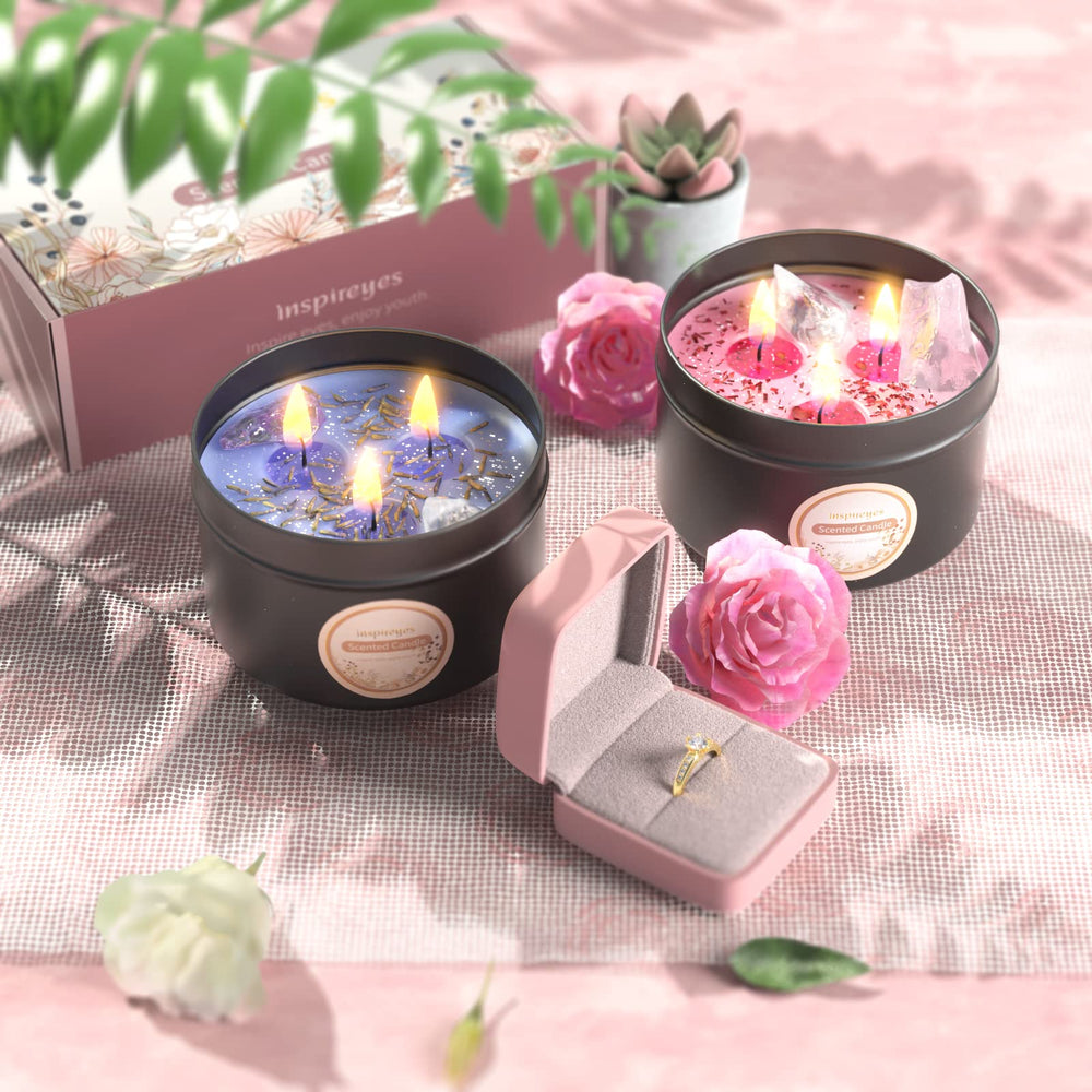 Inspireyes gift-ready candle set packaged with greeting card for special occasions
