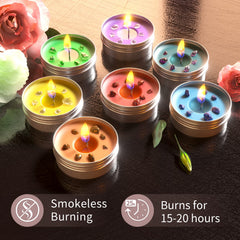 Inspireyes lavender jasmine candle supports relaxation and tranquil space.
