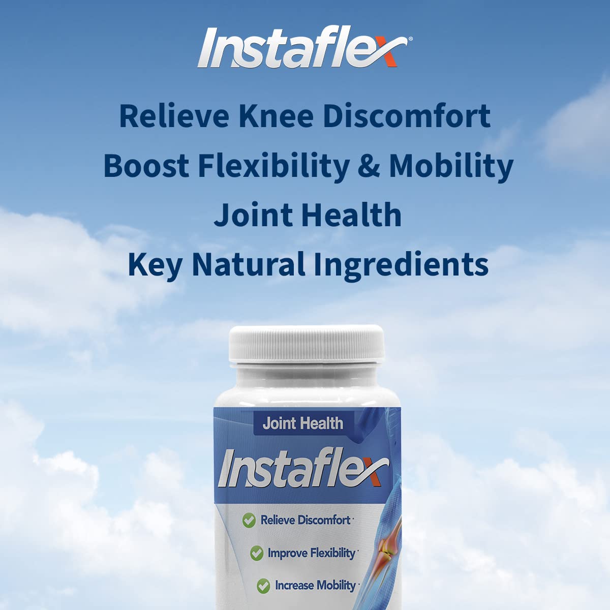 Instaflex product in an active lifestyle scene promoting mobility