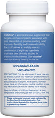 Instaflex ingredients panel featuring glucosamine and turmeric for joint support
