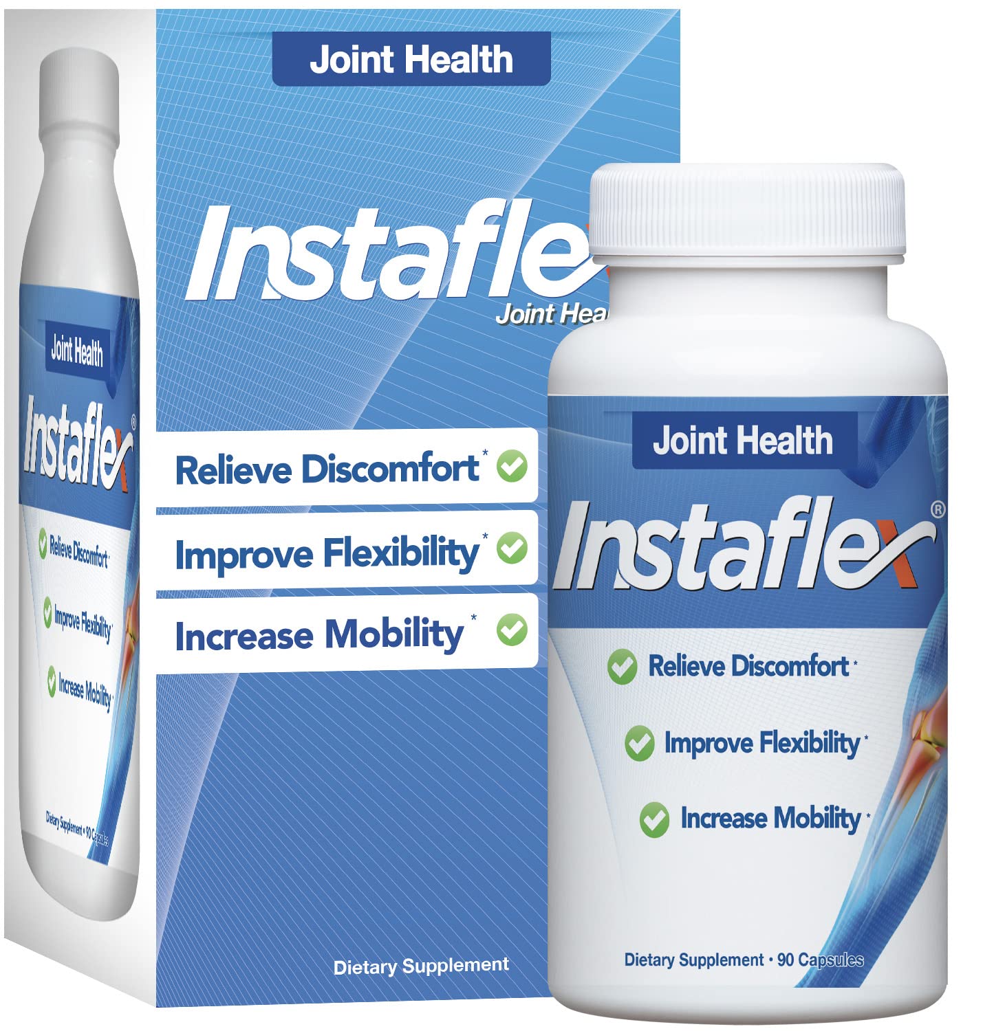Instaflex joint-support bottle with capsules for daily comfort