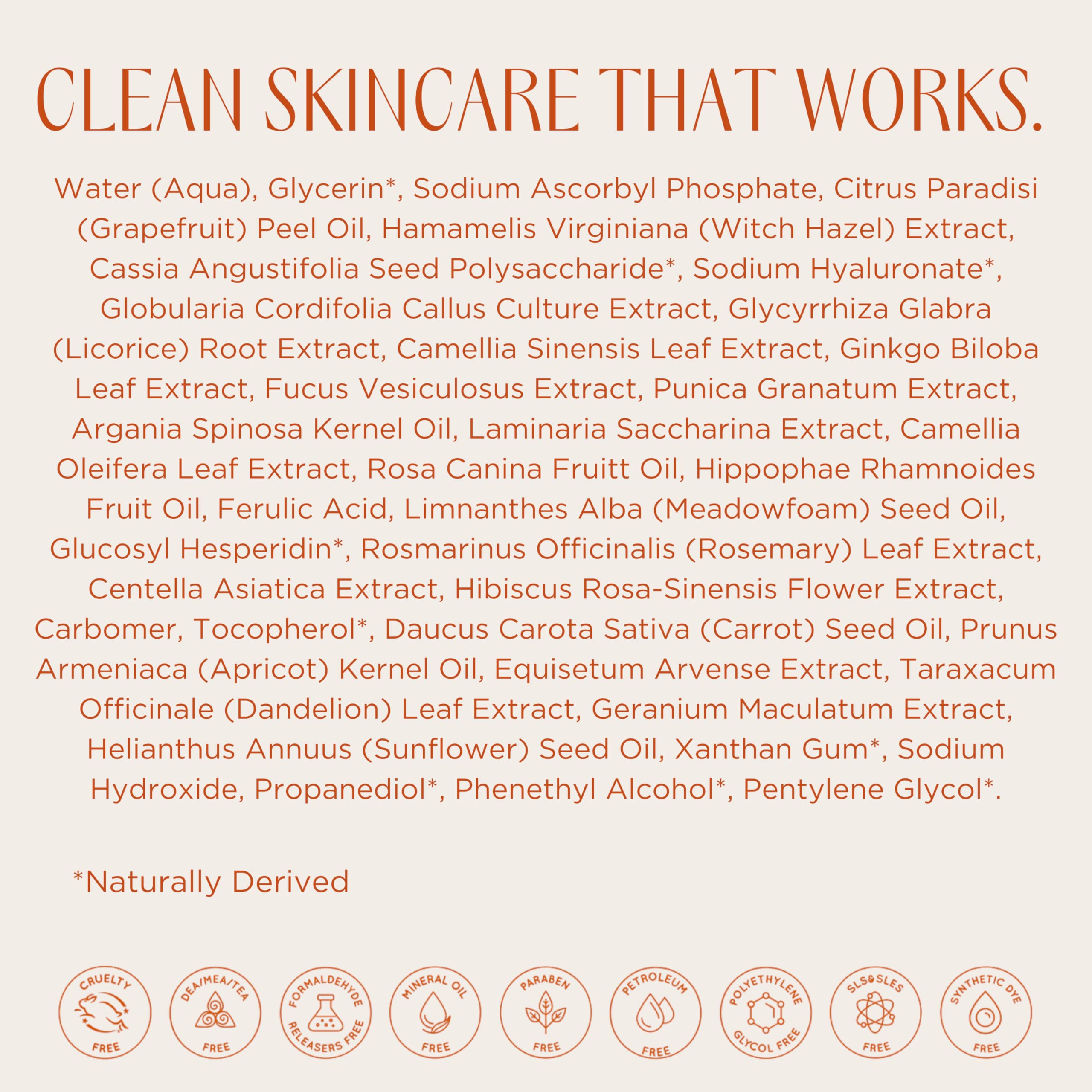 Instanatural Vitamin C Serum packaging-closeup highlights clean, minimalist design.