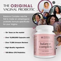 Instant Brands Balance Complex capsules closeup highlighting 100 billion CFU potency.