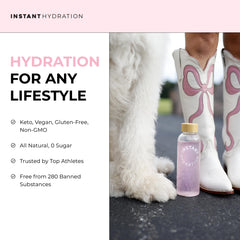 Instant Hydration 30-stick packaging displayed for convenient on-the-go hydration