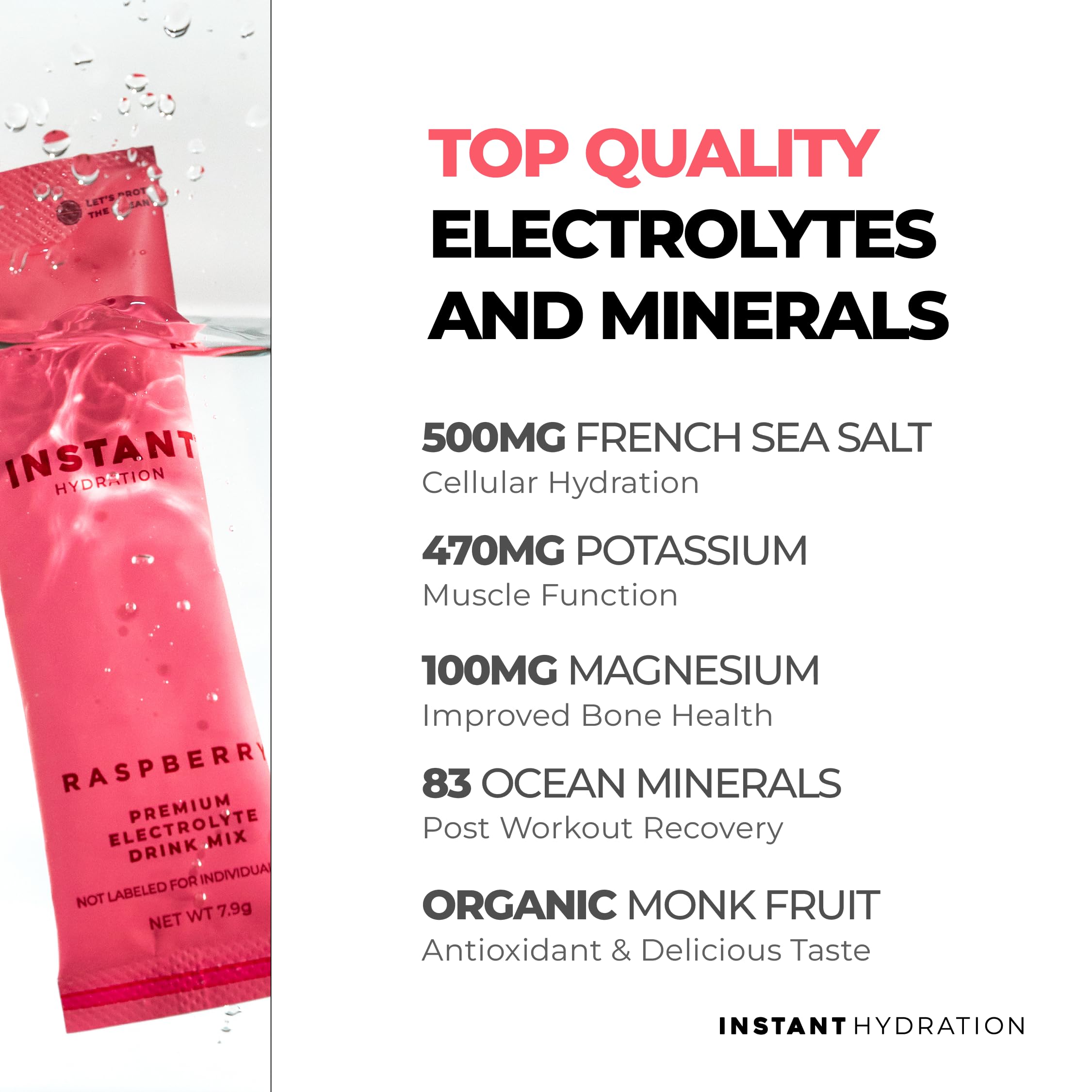 Instant Hydration 30-stick pack ready for on-the-go hydration