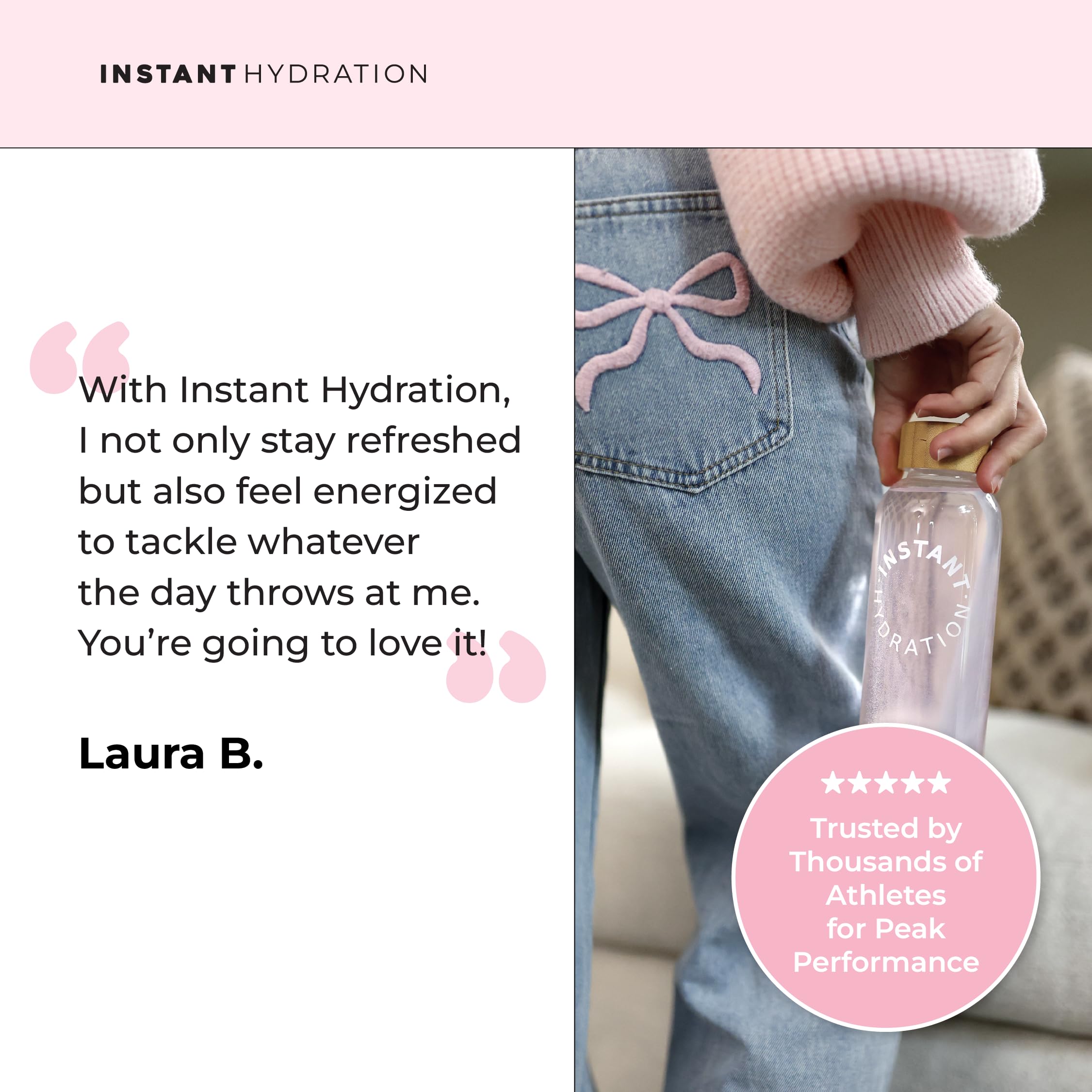 Athlete using Instant Hydration during a workout for electrolyte support