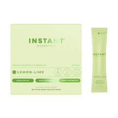 Instant Hydration lemon-lime packet ready to mix for quick hydration.