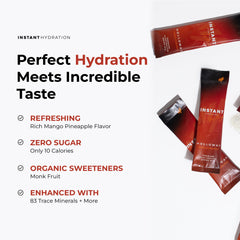 Instant Hydration mango pineapple glass ready-to-drink after workout