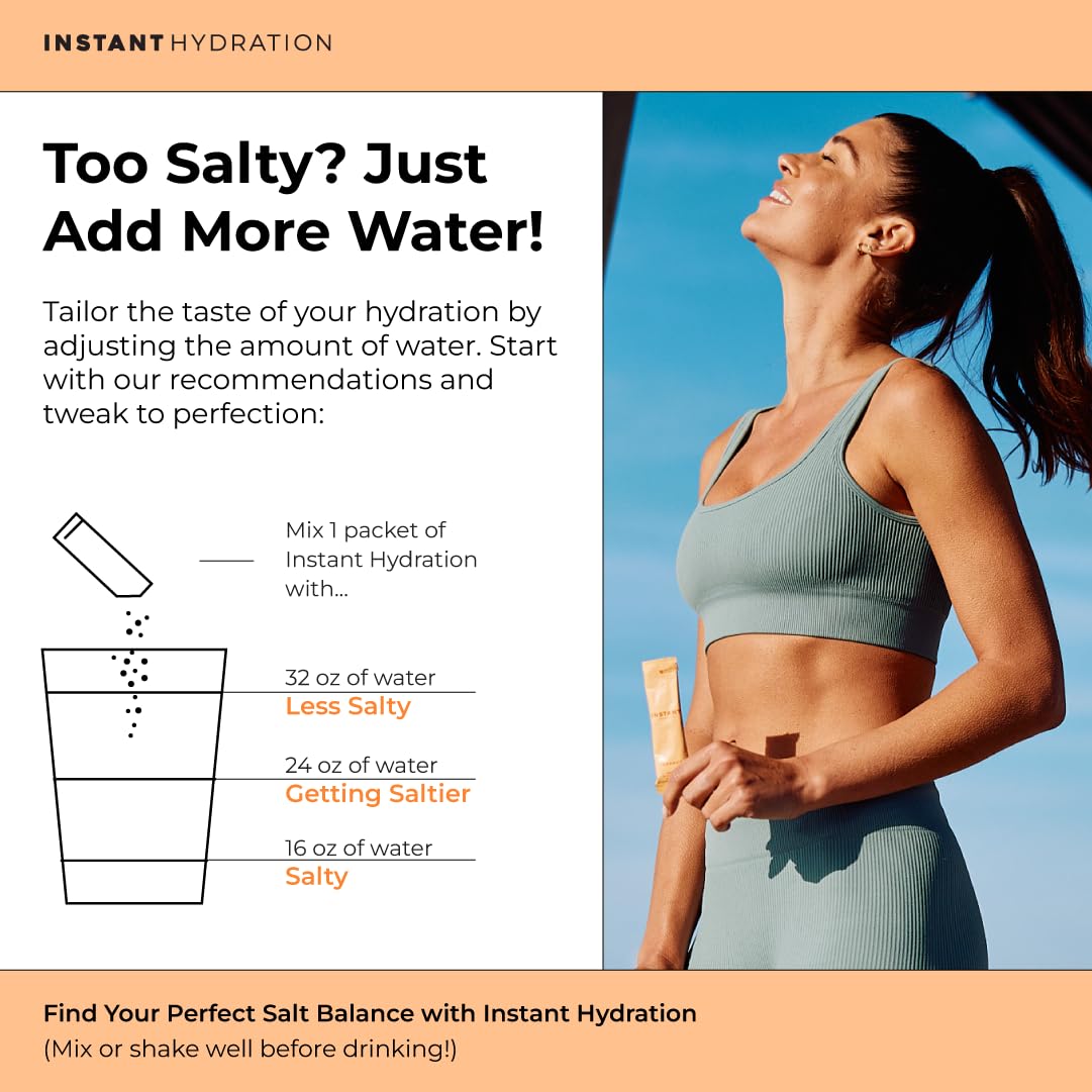 Instant Hydration on-the-go pack in gym bag for portable hydration