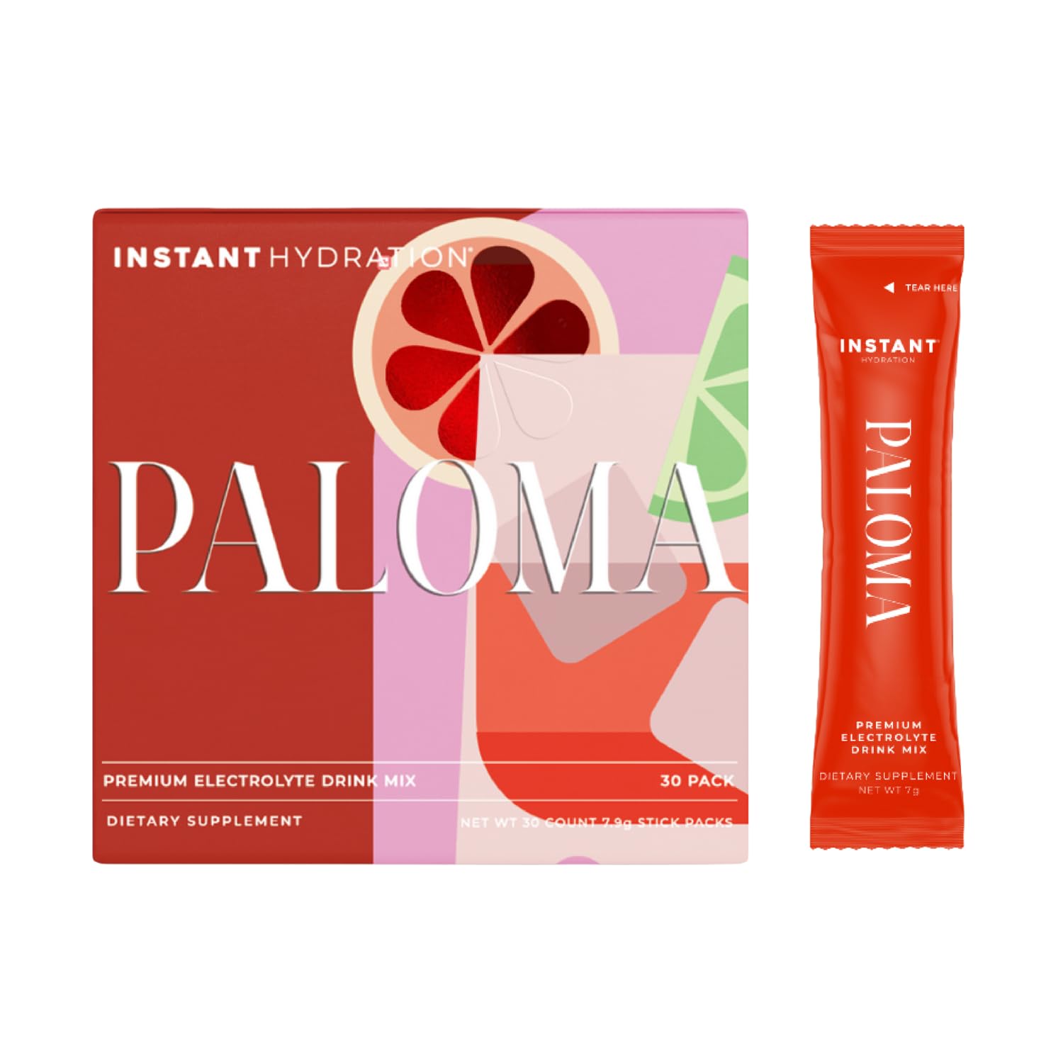 Instant Hydration Paloma electrolytes packets for rapid hydration during workouts.