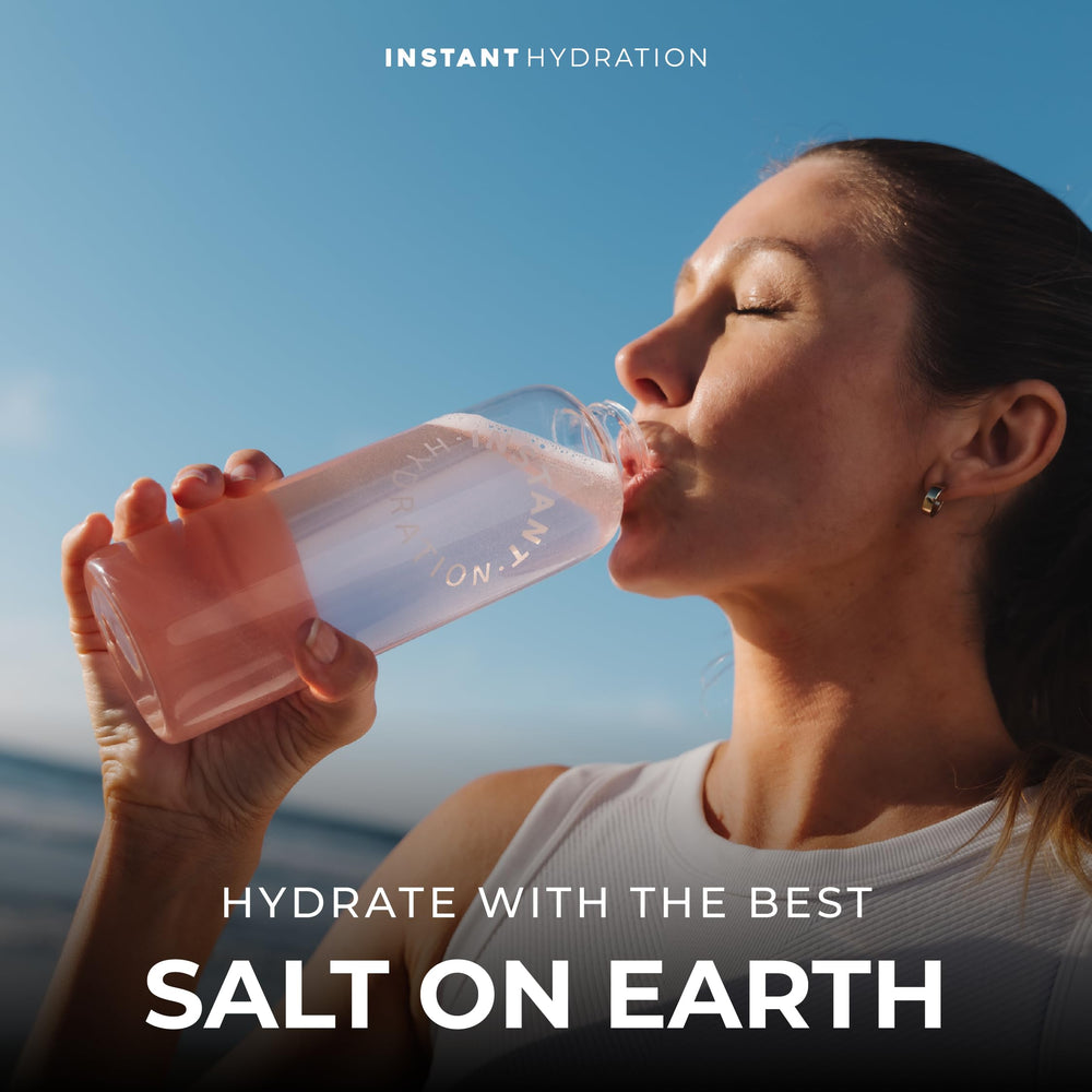 Paloma salt crystals from Instant Hydration indicating mineral-rich hydration blend.